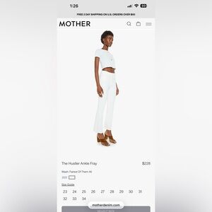 MOTHER White Wide Leg Jeans